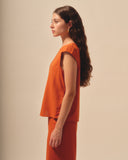 Blusa Cuello Redondo Con Lino Zully