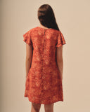 Vestido con lino estampado Shelby/Re