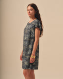 Vestido con lino estampado Shelby/Re
