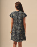 Vestido con lino estampado Shelby/Re