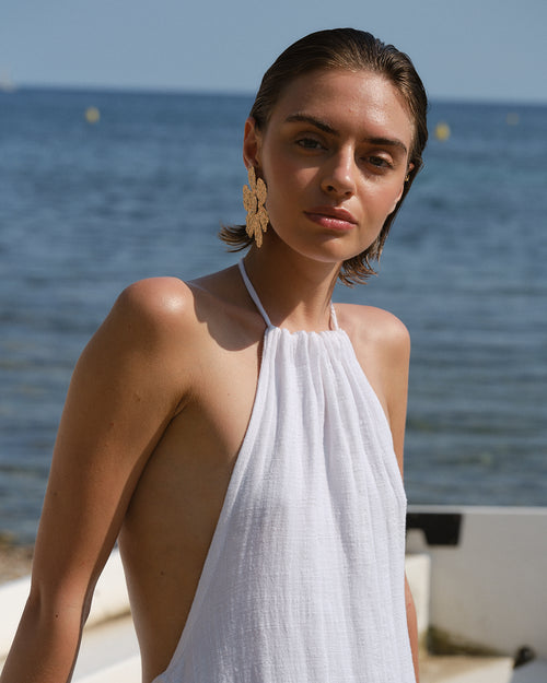 Maxi vestido fluido algodon manta Marisol Hover