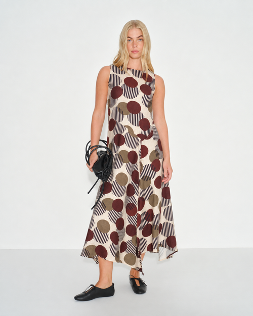 Vestido largo estampado Brigitte