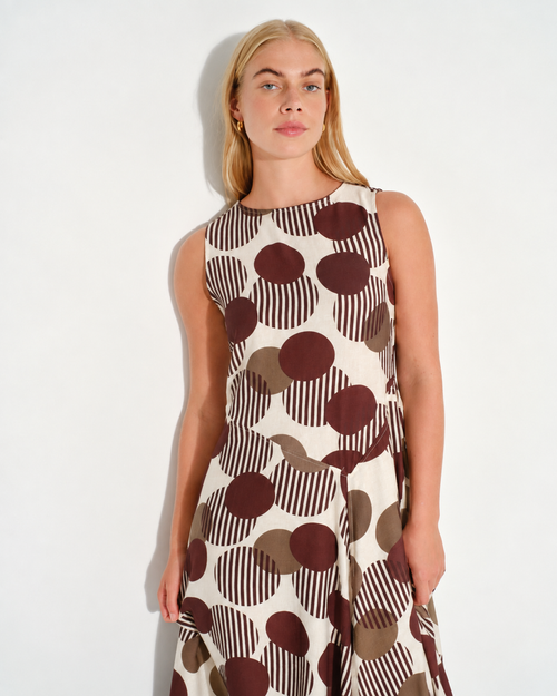 Vestido largo estampado Brigitte Hover