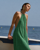 Maxi vestido fluido algodon manta Marisol