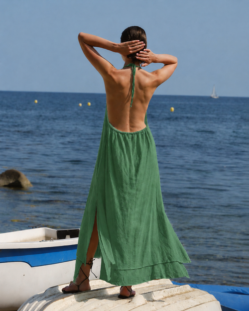 Maxi vestido fluido algodon manta Marisol Hover