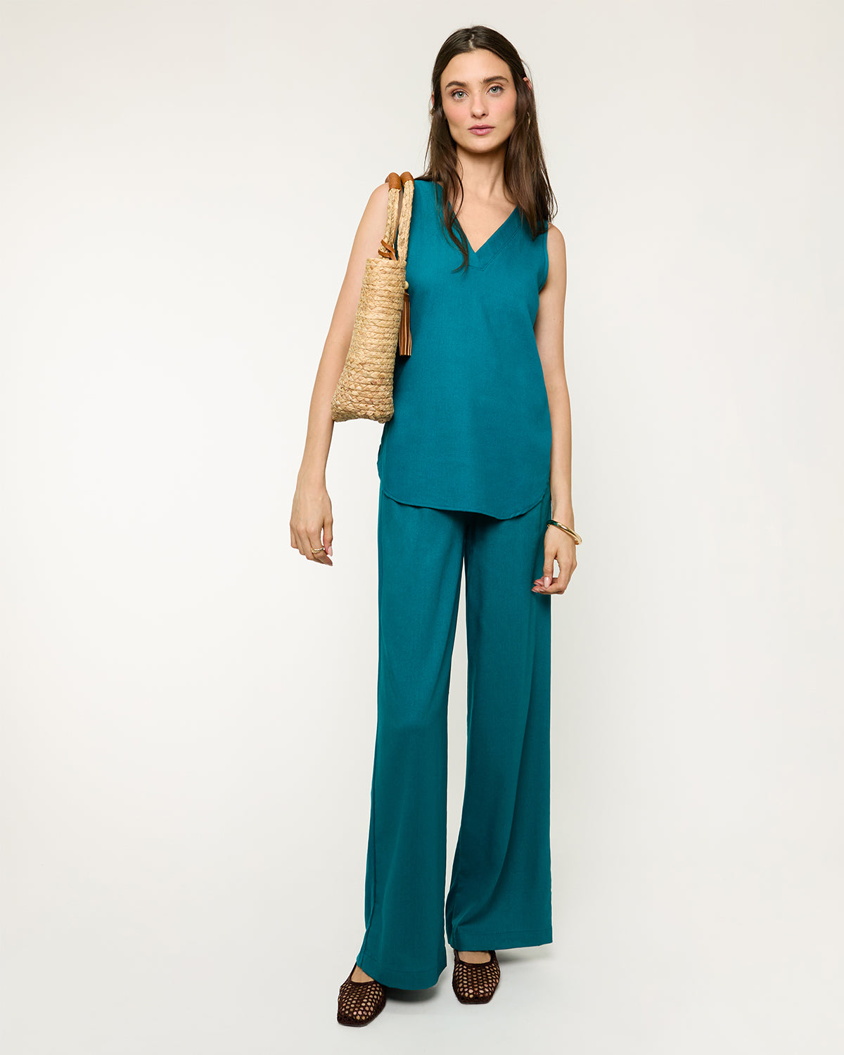 Pantalon con lino Kala