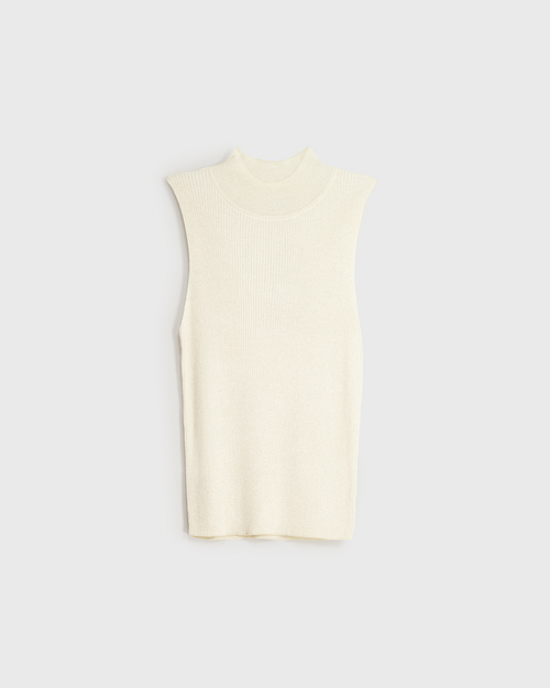 Blusa sin mangas cuello alto Lux