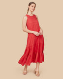 Maxi vestido fluido con lino Sunnen L
