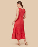 Maxi vestido fluido con lino Sunnen L