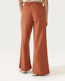 Pantalon con lino corte recto Sahara