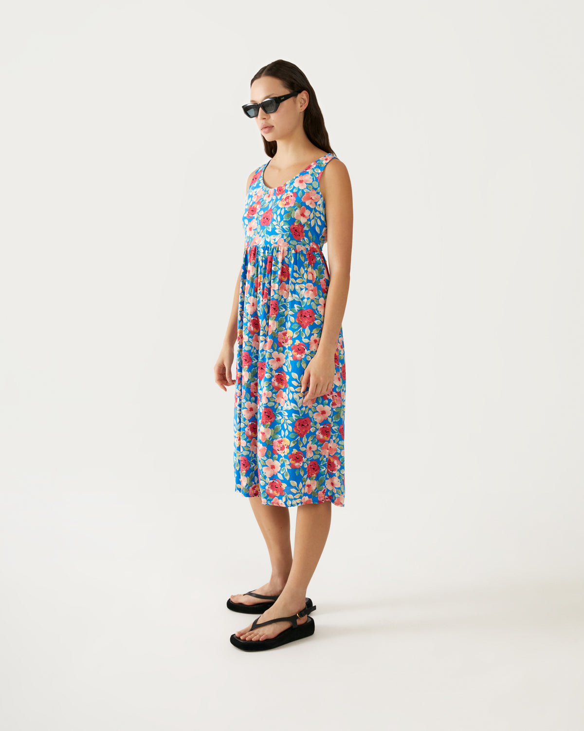 Vestido midi estampado floral Diamara