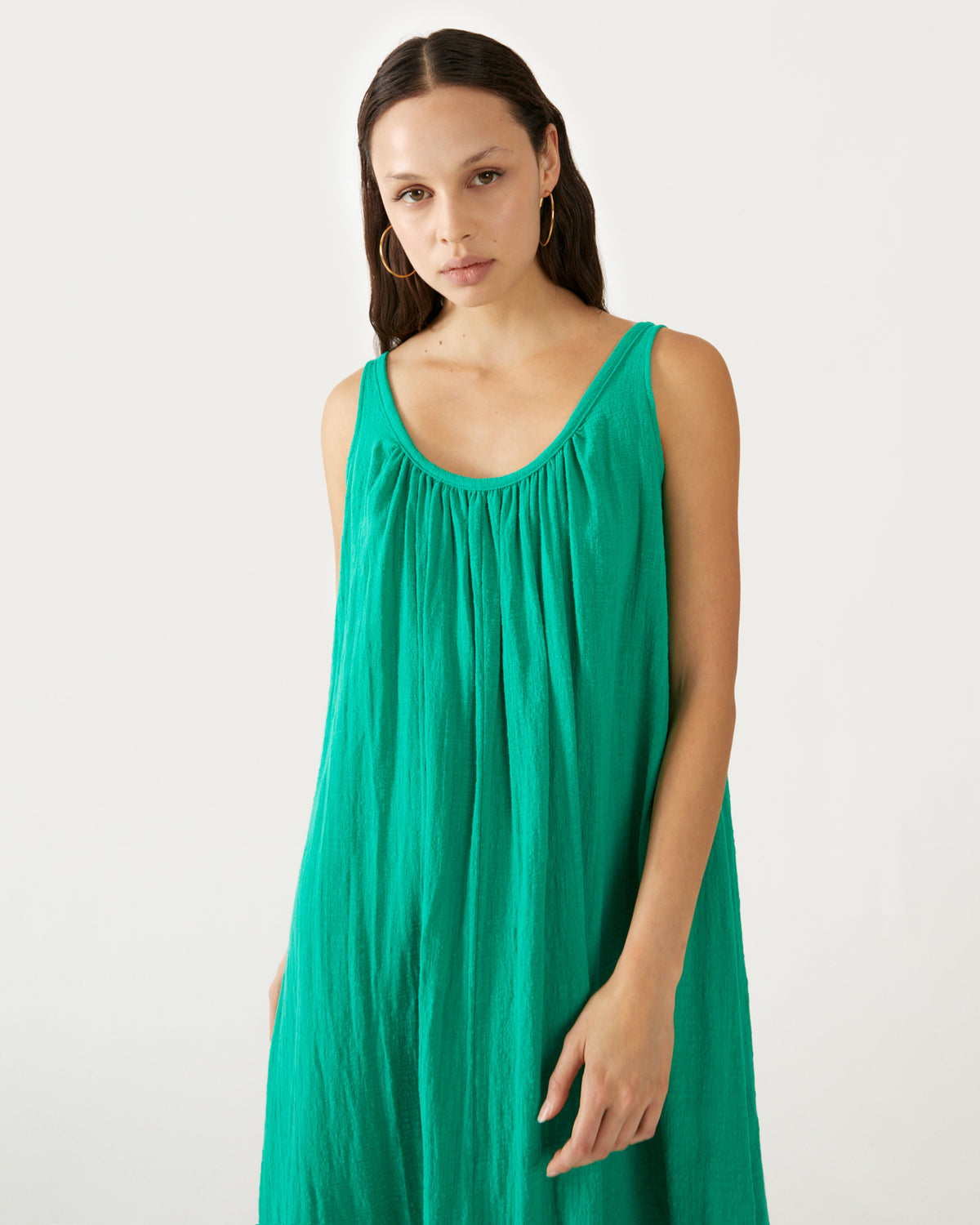 Maxi Vestido fluido algodon manta Domna