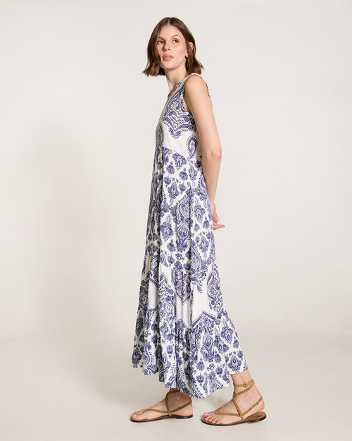 Maxi vestido fluido estampado Sunnen/D Hover