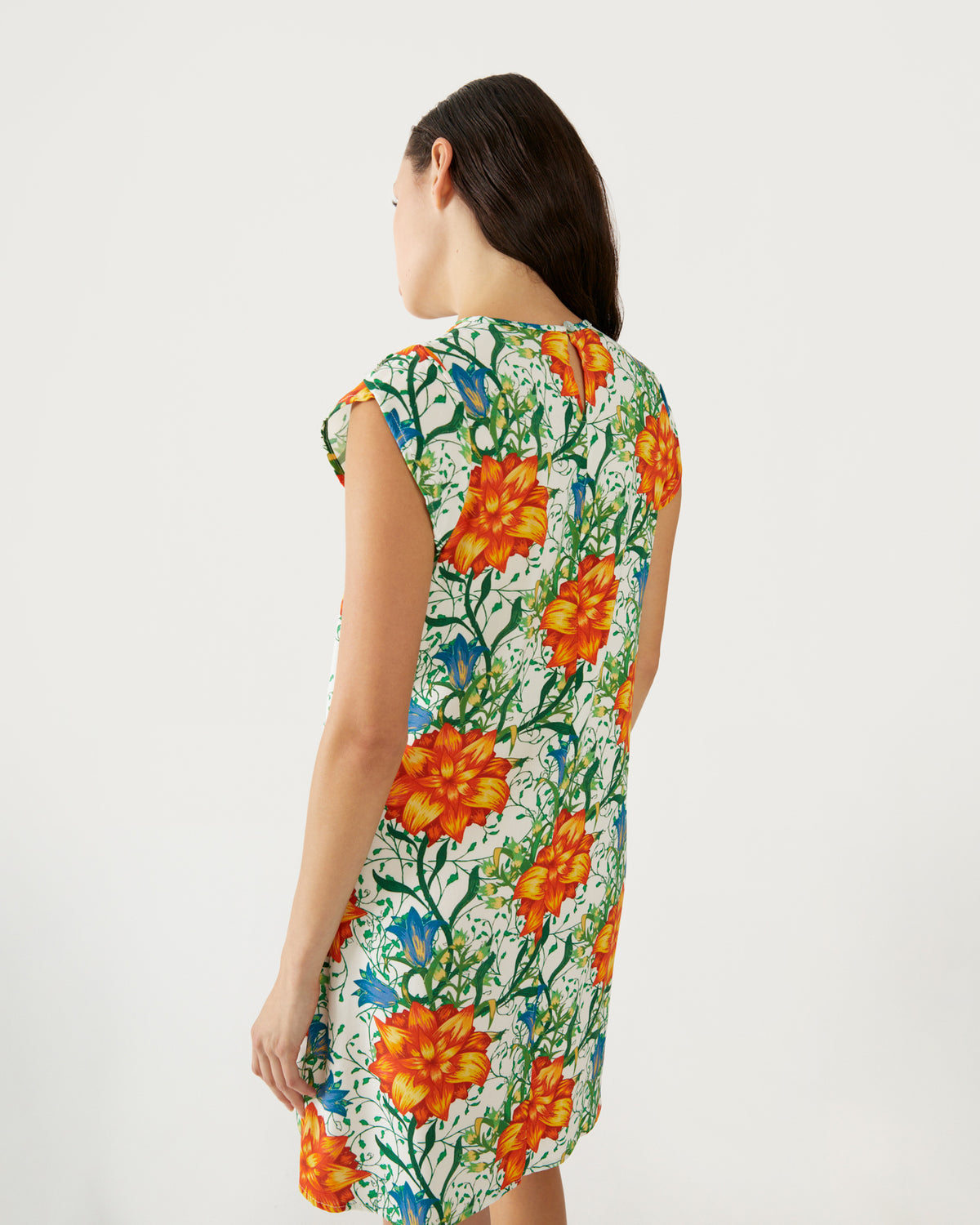 Vestido corto estampado floral Narda