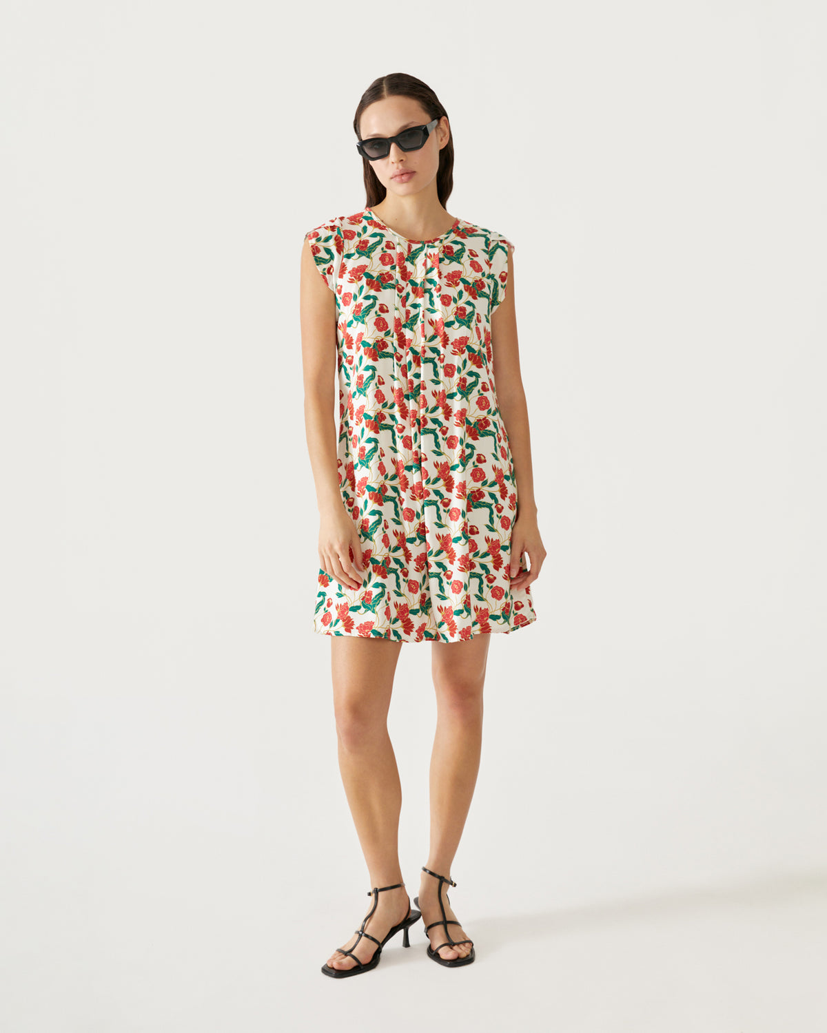 Vestido corto estampado floral Narda
