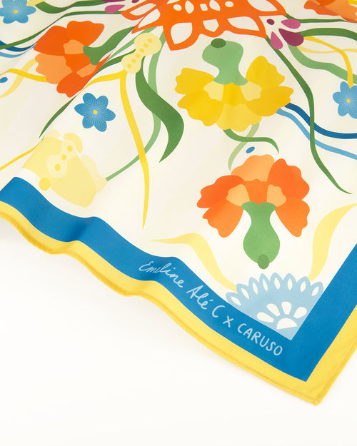 Pañoleta estampada Jardin de los recuerdos (Emeline Alé Chaoul) Hover