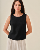Blusa sin mangas con lino Lirio/2