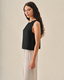 Blusa sin mangas con lino Lirio/2
