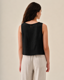 Blusa sin mangas con lino Lirio/2