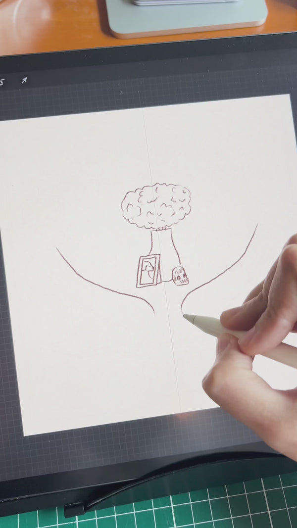 Pañoleta estampada Recordandote (Ana Sofía Toral)